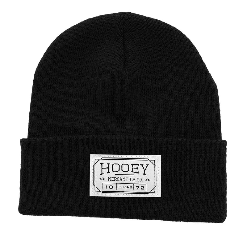 "Hooey Beanie" Black w/Mercantile Rectangle Patch