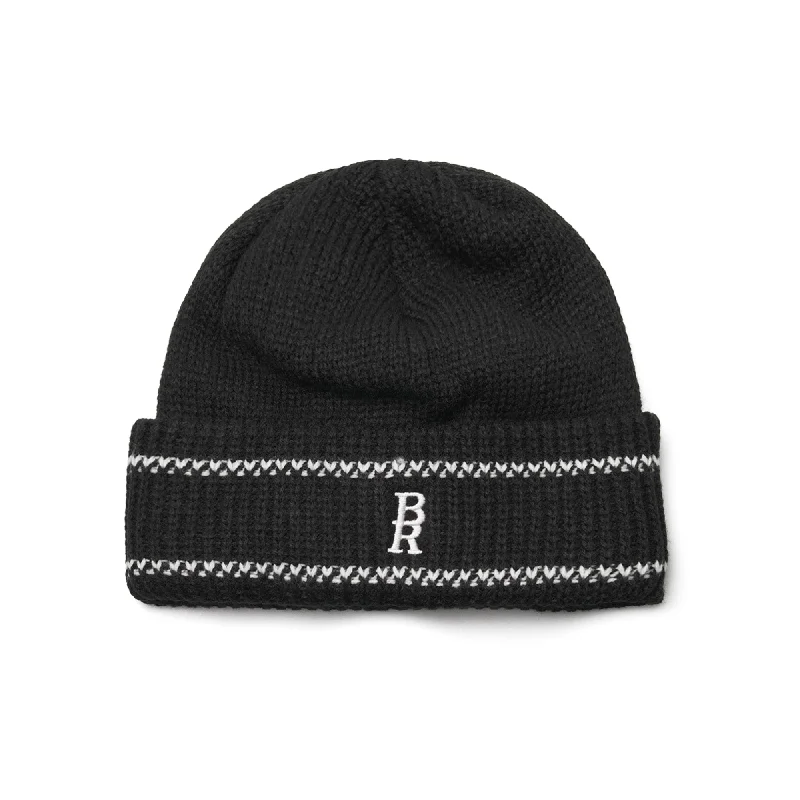 BR LINE BEANIE BLACK