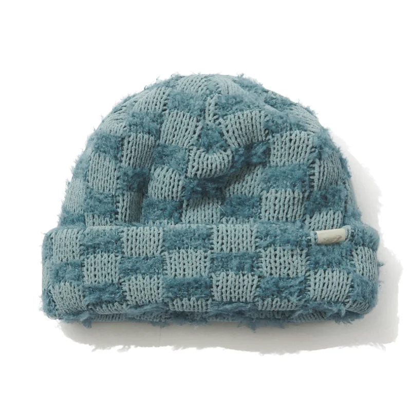 DOUBLE YARN BEANIE ASH BLUE