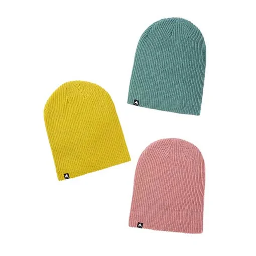 Burton Recycled DND Beanie - 3 Pack Rock Lichen/Sulfur/Powder Blush 2024