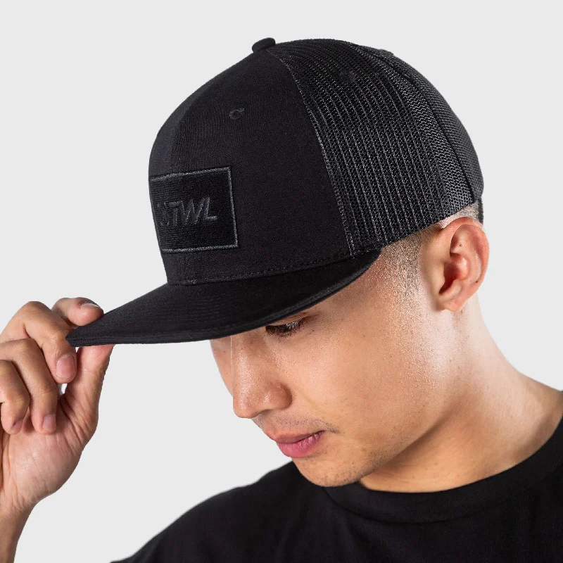 TWL - TRUCKER HAT WITH VELCRO PATCH - BLACK/BLACK