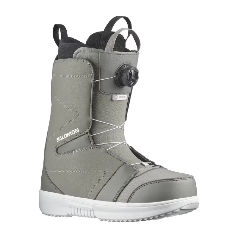 Salomon Faction BOA Snowboard Boot Steeple Gray/Pewter/White