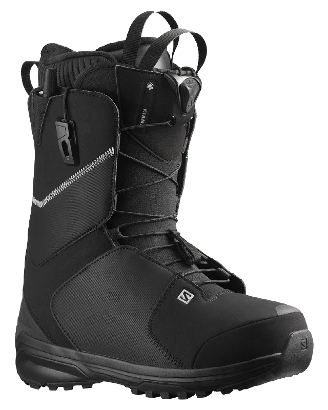 Salomon Kiana Dual BOA Women's Snowboard Boots - Black / Black / Silver - 2023