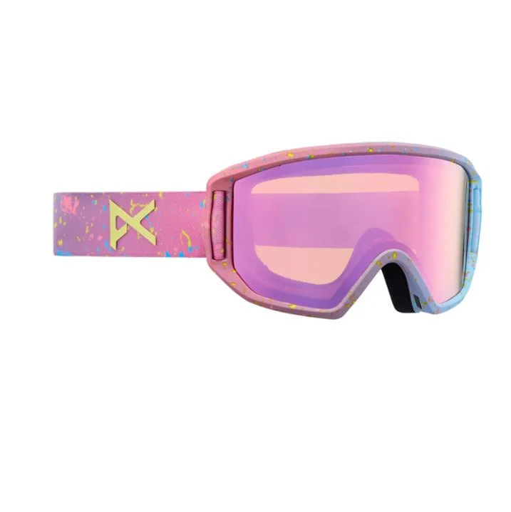 Anon Relapse Jr. Snow Kids Goggles + MFI - Splatter / Pink Amber