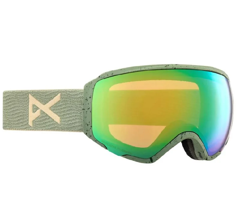 Anon WM1 Women's Goggles & MFI Face Mask & Spare Lens 2024 Hedge / Perceive Variable Green Lens