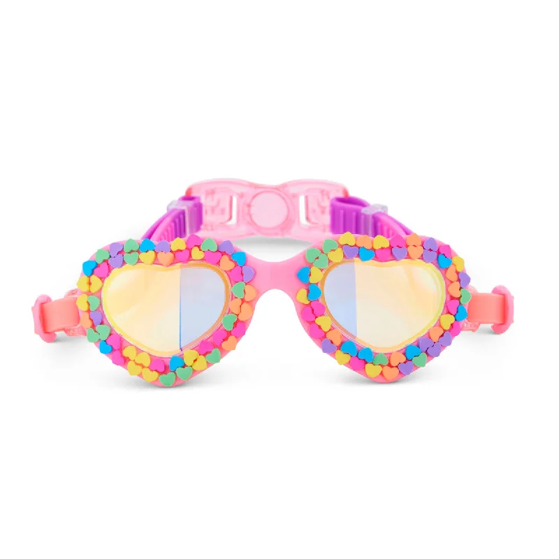 Be True Pink Candy Heart Kids' Swim Goggles