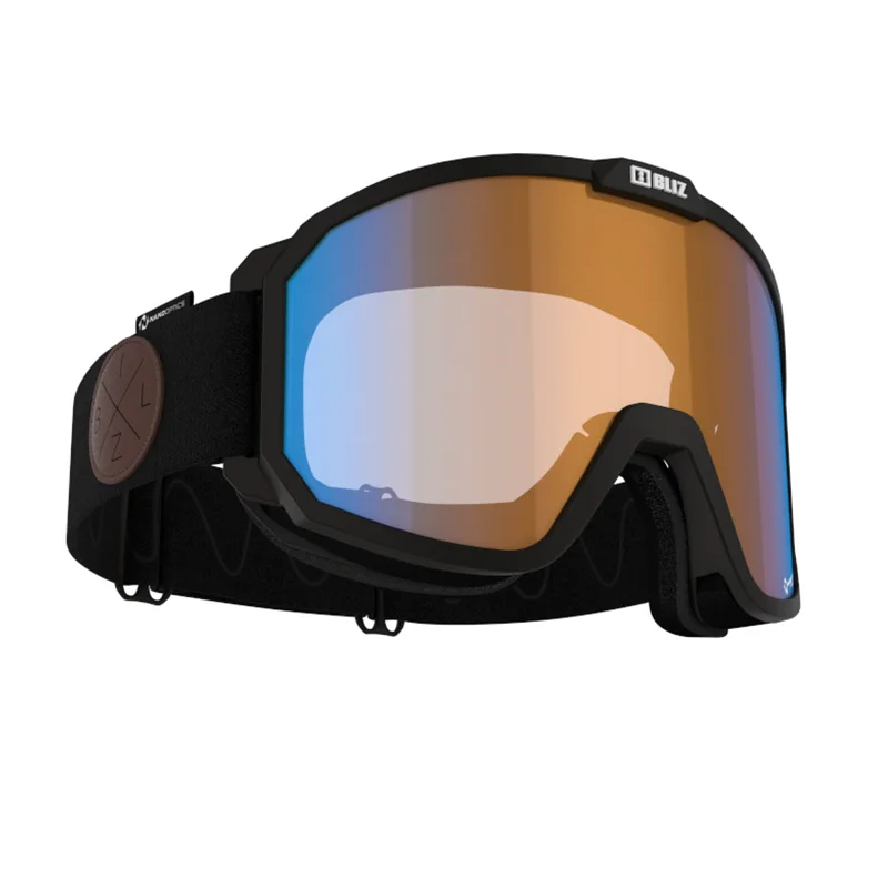 Bliz Ski Goggles - Rave 14 - Black with Coral Blue Nordic Light Cat1 Nano Optics Lenses