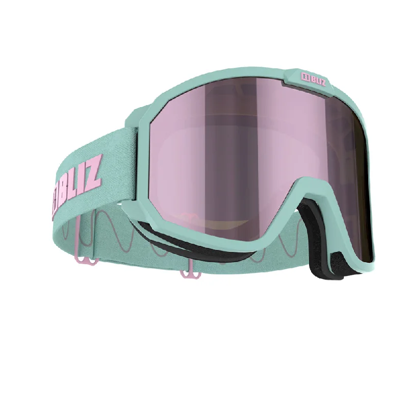 Bliz Ski Goggles - Rave 12 - Mint with Brown Pink Cat 3 Lens