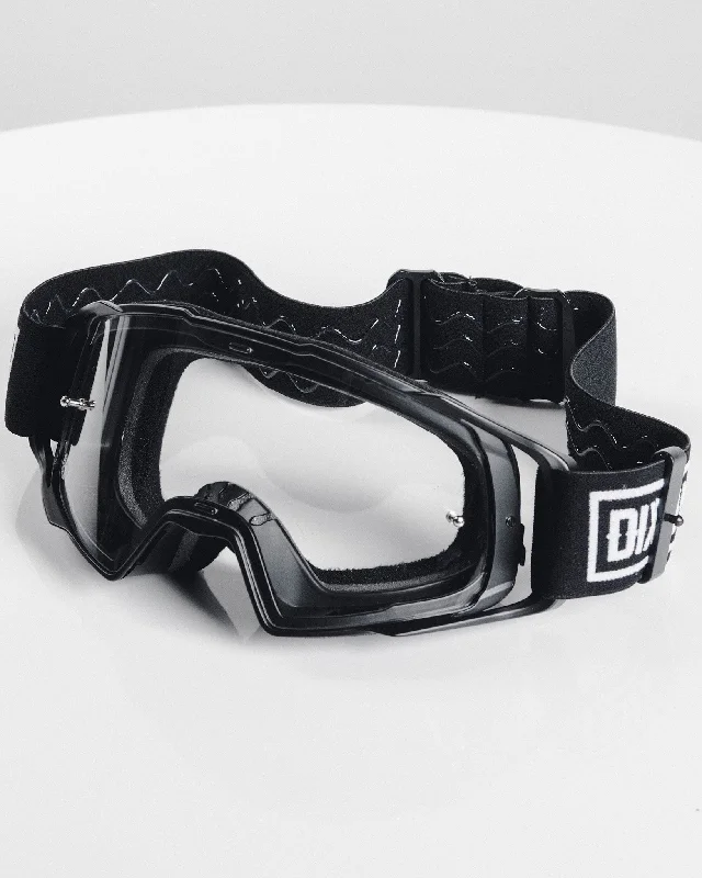 Contender MX Goggles - Black & White / Clear Lens