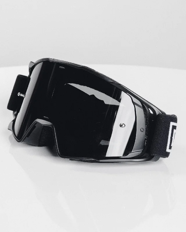 Contender MX Goggles - Black & White / Gray Lens