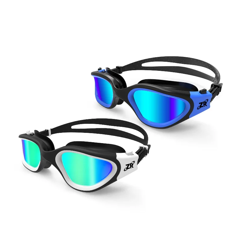 ZIONOR® 2 Packs G1 Polarzied Swim Goggles Anti-fog UV Protection for Men Women