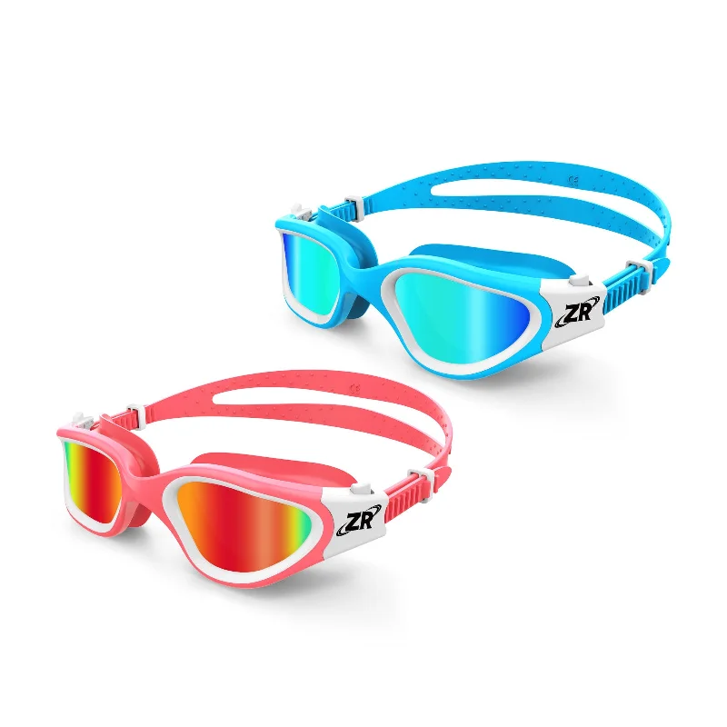 ZIONOR® 2 Packs G1MNI Kids Polarized Swim Goggles Anti-fog UV Protection