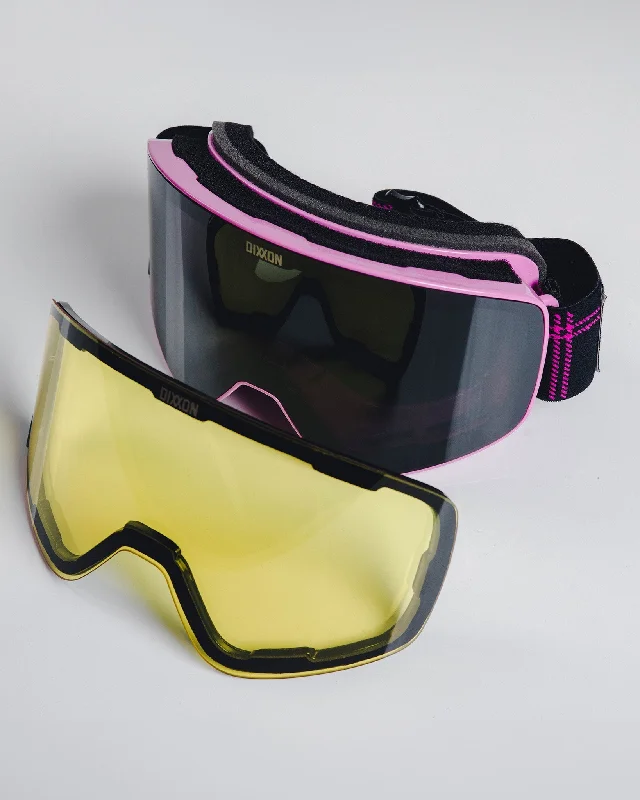 Outlander Magnetic SXS Goggles - Black & Pink