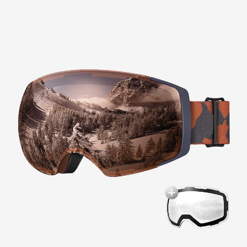 Camo Frame VLT 24% Orange Lens with REVO Silver+VLT 99% Clear Lens