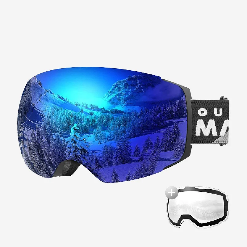 Black-Grey Frame VLT 15% Blue Lens +VLT 99% Clear Lens